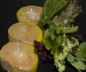пазл Фуа-гра Ми-CUIT с салатом